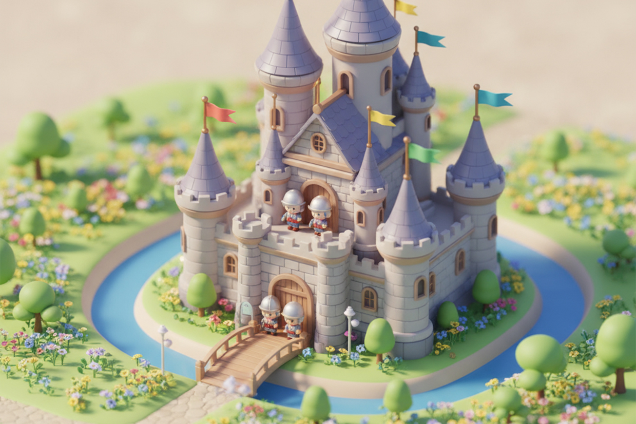Miniature 3D building